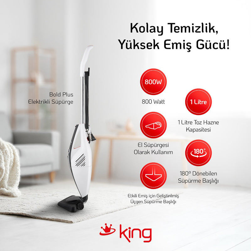 K368P Bold Plus Vacuum Cleaner - White