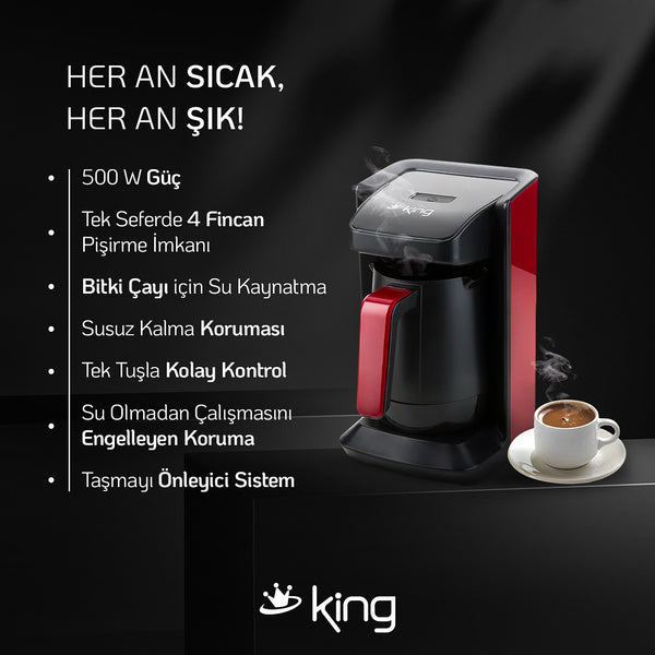 K601 Mojjo Türkische Kaffeemaschine – Rot