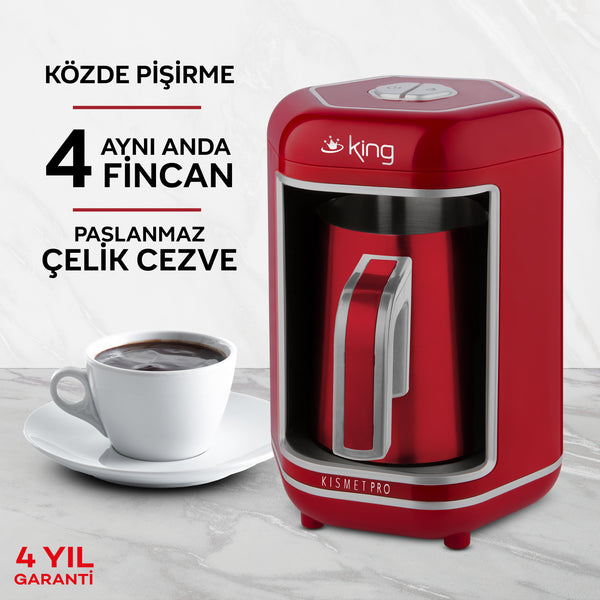 K607 Kısmet Pro Turkish Coffee Machine - Red